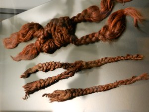 Braided hair found in Danish bogs, National Museum Copenhagen