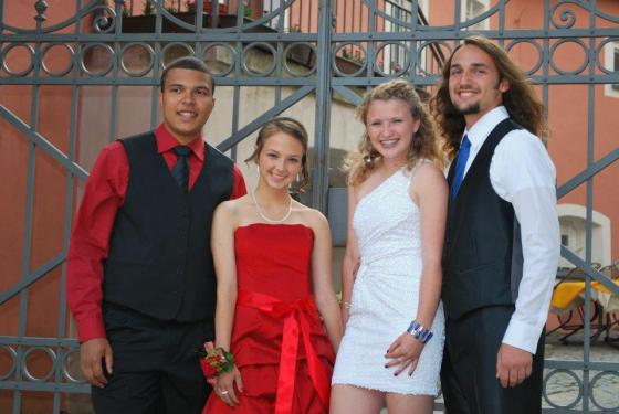 The girls with their dates