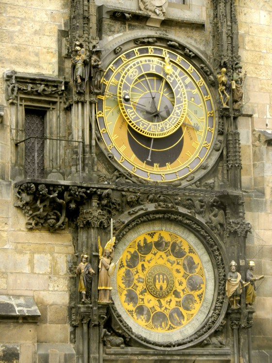 The intricate astronomical clock in Old Towne Prague