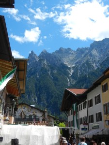 The rugged peaks of the German Alps