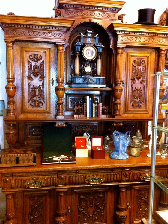 Intricate scrollwork and lots of storage inside this piece is way out of our price range