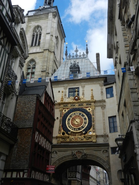 Large Rouen clock in the city gate