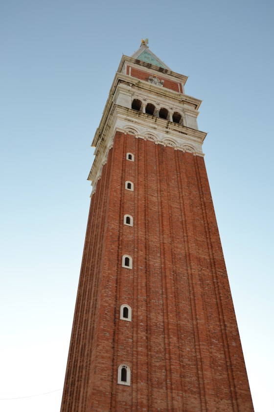 The imposing Campanile on St Mark's Square