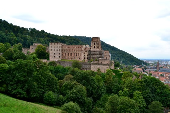 Heidelberg Castle high above the Neckar River