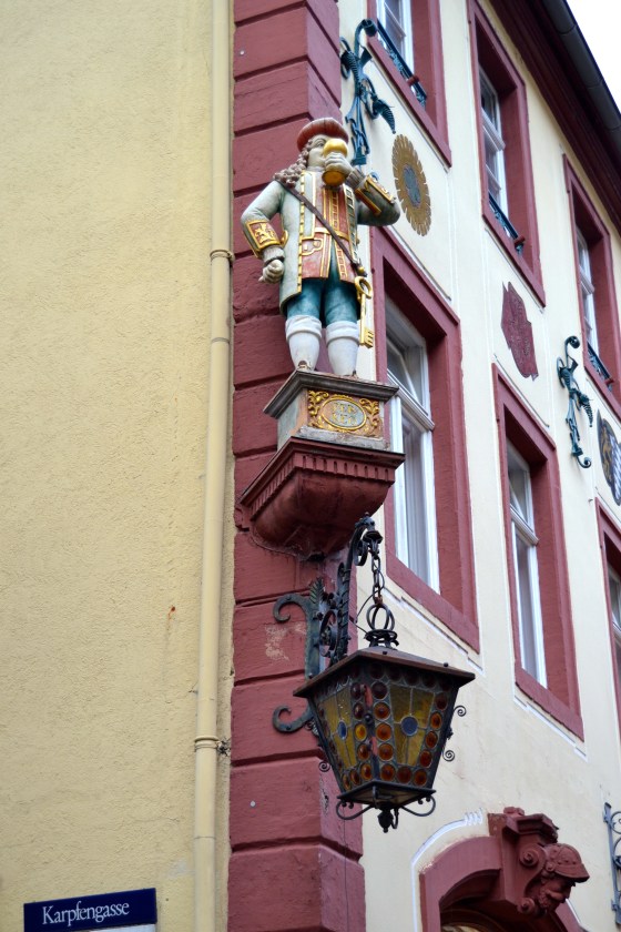 Another great German custom: saints and famous benefactors decorate street corners