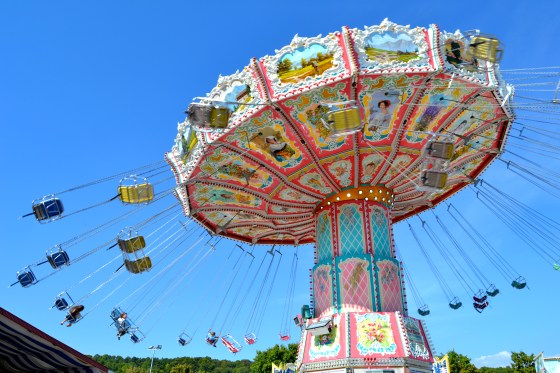 Who can resist a ride on the swings? One of my favorite fair rides