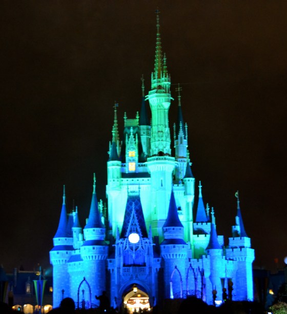 cinderella castle-blue light
