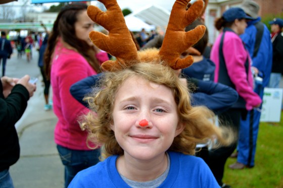 Rudolph (Lilly) is ready for the race to start