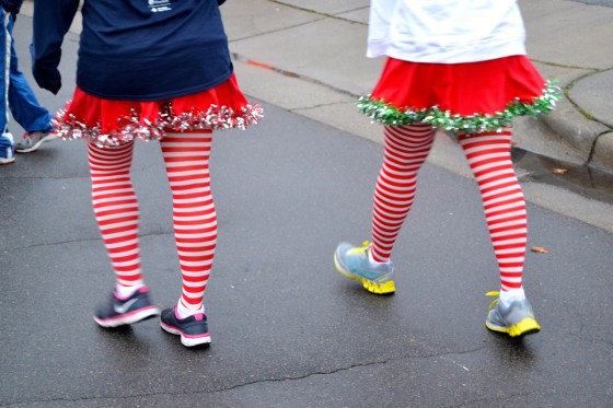 Fancy legs at the Reindeer Run