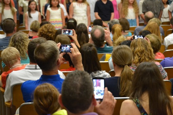 My favorite views during the promotion ceremony included watching parents record the event.