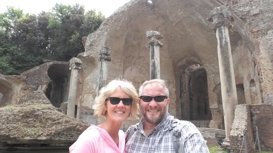 Standing at the outdoor pavilion, Hadrian's Villa